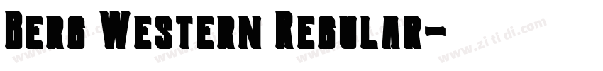 Berg Western Regular字体转换